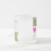 みんな猫が大好き フロストグラスマグカップ (中央)