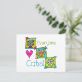 みんな猫が大好き ポストカード (スタンド正面)