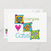 みんな猫が大好き ポストカード (正面/裏面)