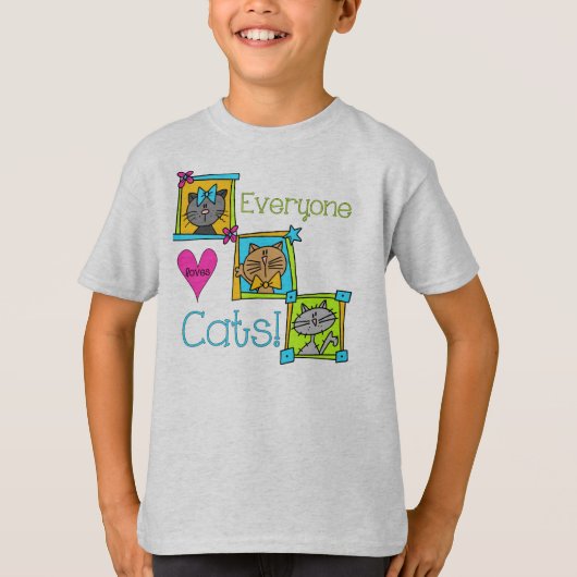 みんな猫が大好き Tシャツ (正面)