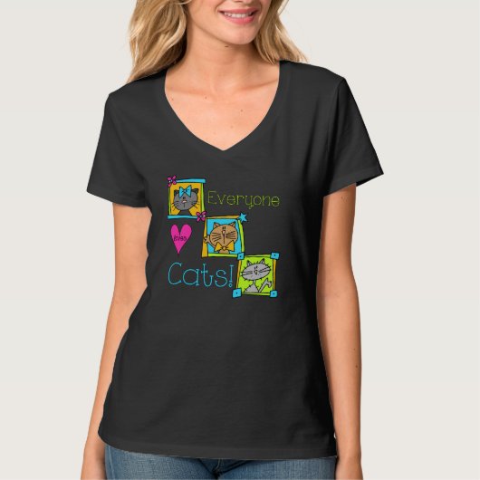 みんな猫が大好き Tシャツ (正面)