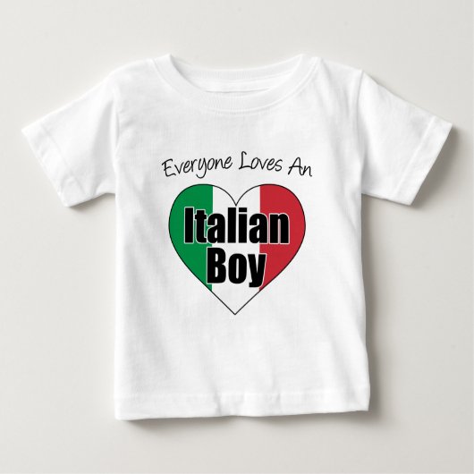 みんな男の子をイタリアン愛す ベビーTシャツ (正面)
