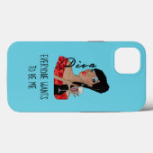 「みんな私になりたいんだ!」 アフリカ系アメリカ人+ディヴァ Case-Mate iPhoneケース (裏面 (横))