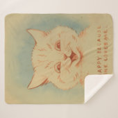 みんな私を愛してくれて私は幸せだ（甘い猫） シェルパブランケット (正面(横))