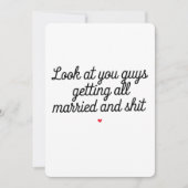 みんな結婚して面白くなってるね 招待状 (正面)