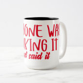 みんな考えが言っただけ皮肉なクート ツートーンマグカップ (正面右)