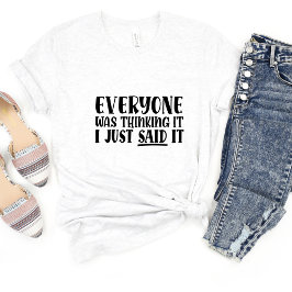 みんな考え..皮肉おもしろいミームTシャツ Tシャツ