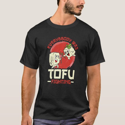 みんな豆腐の喧嘩 Tシャツ (正面)
