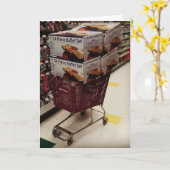 「みんな、お腹が空いてるよ」 誕生日カード カード (黄色い花)