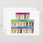 みんな、考えるあなたの猫 ポストカード (正面/裏面)