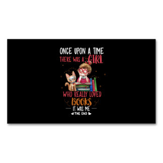 むかしむかし、本を書く女の子がいた マグネット名刺