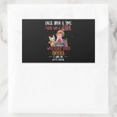 むかしむかし、本を書く女の子がいた 長方形シール (バッグ)