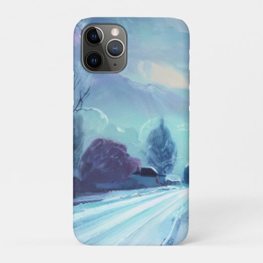 むき出しの木々で夕暮れの冬の道 Case-Mate iPhoneケース (裏)
