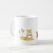 むく毛の犬および赤い雌鶏のマグ コーヒーマグカップ (正面左)