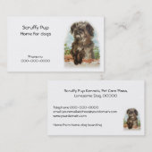 むく毛の犬の名刺 名刺 (正面/裏面)