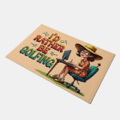 むしろおもしろい彼女のためにゴルフをしている ドアマット (アングル)