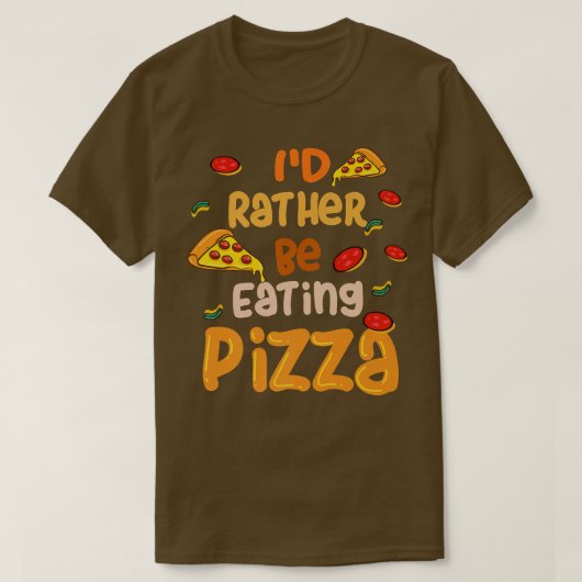 むしろの食べピザ皮肉なピザシェフ Tシャツ (デザイン正面)