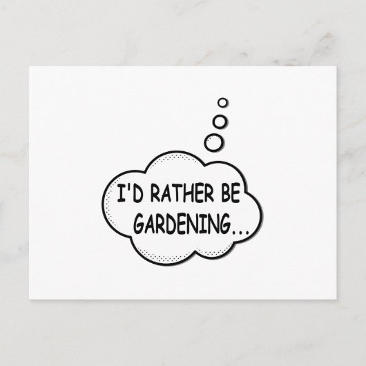 むしろガーデニングを好む ポストカード (正面)