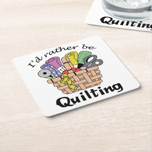 むしろキルティング スクエアペーパーコースター (アングル)