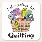 むしろキルティング スクエアペーパーコースター (正面)