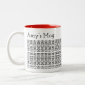 むしろクラフト&名前154BW隠しメッセージ ツートーンマグカップ (左)