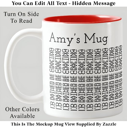 むしろクラフト&名前154BW隠しメッセージ ツートーンマグカップ