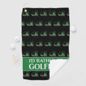 むしろゴルフのゴルファーモダンスポーツのブラックグリーン ゴルフタオル (インサイチュ)