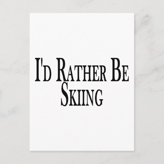 むしろスキーをしている ポストカード (正面)