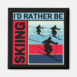 むしろスキーをしている マグネット