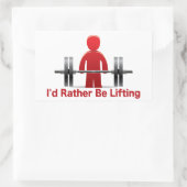 むしろステッカーを持ち上げたい 長方形シール (バッグ)