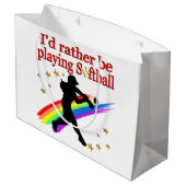 むしろソフトボ遊ールである ラージペーパーバッグ (裏面アングル)