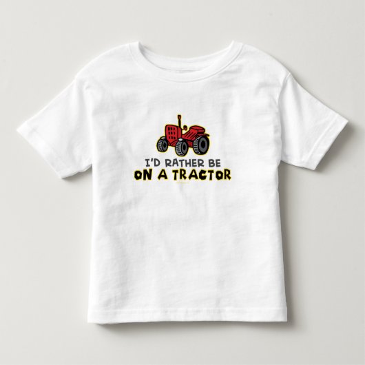 むしろトラクターに乗っている トドラーTシャツ (正面)