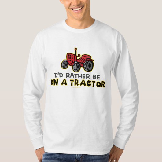 むしろトラクターに乗っている Tシャツ (正面)