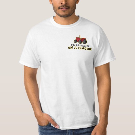 むしろトラクターに乗っている Tシャツ (正面)