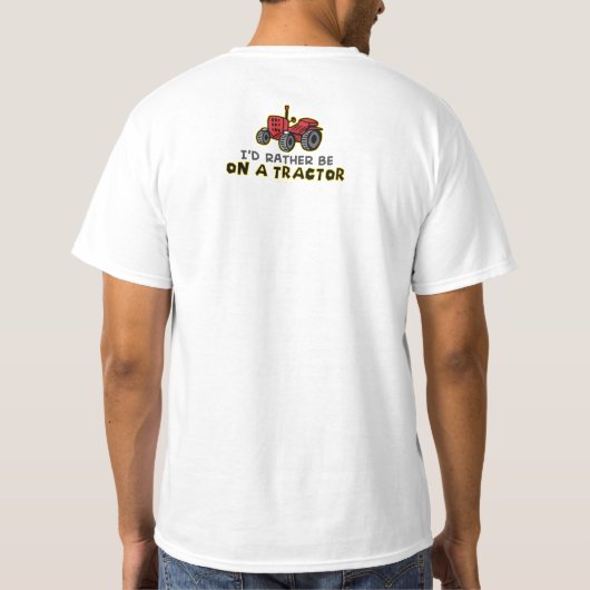 むしろトラクターに乗っている Tシャツ (裏面)