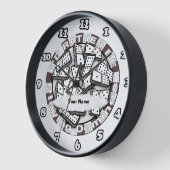 むしろド遊ミノ ラウンド壁時計 (傾斜)