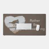 むしろバードウォッチング野鳥観察ホビービーチバード デスクマット (キーボード&マウス)