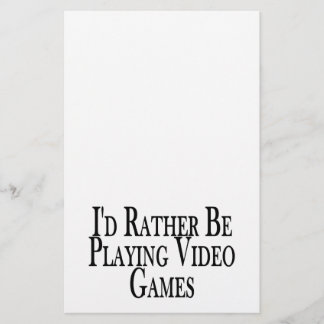 むしろビデオゲームを遊んでいます 便箋