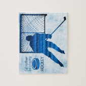 むしろビー遊ズ – ブルーホッケー選手 ジグソーパズル (縦)