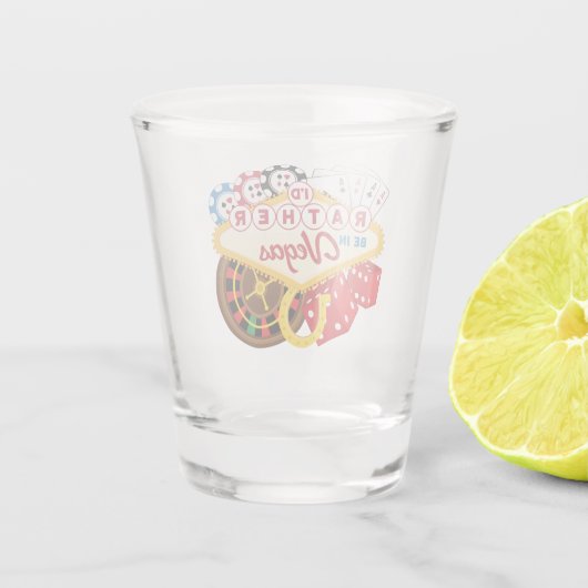 むしろベガスカジノギャンブラー賭博 ショットグラス (裏面)