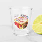 むしろベガスカジノギャンブラー賭博 ショットグラス (正面)