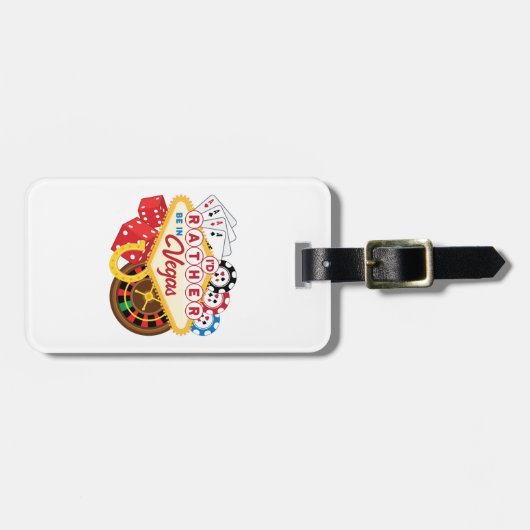 むしろベガスカジノギャンブラー賭博 ラゲッジタグ (正面横)