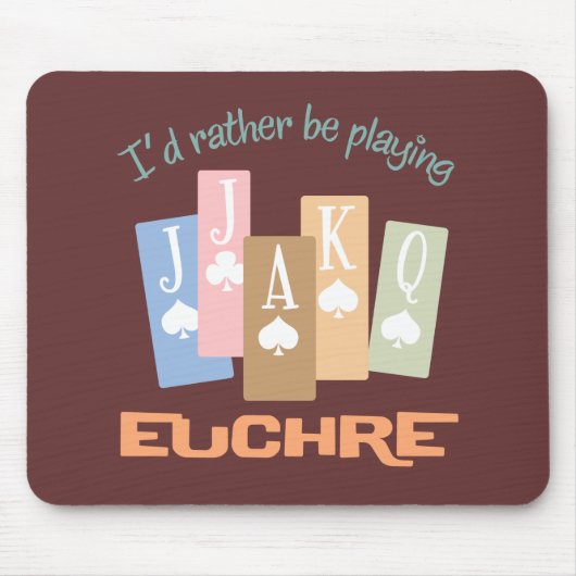 むしろレトロの演劇のEuchre マウスパッド (正面)