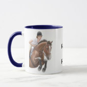 むしろ乗馬馬のマグがあって下さい マグカップ (左)