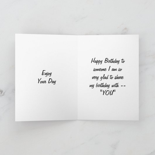 むしろ共有私の誕生日を誰よりも君と一緒に カード (内部)