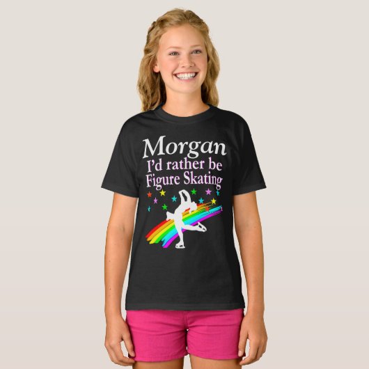 むしろ姿スケートで滑るの擬人化Tシャツ Tシャツ (正面フル)