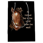 むしろ屋台馬のおもしろい引用文 ミディアムペーパーバッグ (正面)