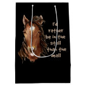 むしろ屋台馬のおもしろい引用文 ミディアムペーパーバッグ (裏面)