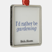 むしろ庭いじりをしています メタルオーナメント (右)