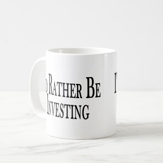 むしろ投資しています コーヒーマグカップ (正面左)